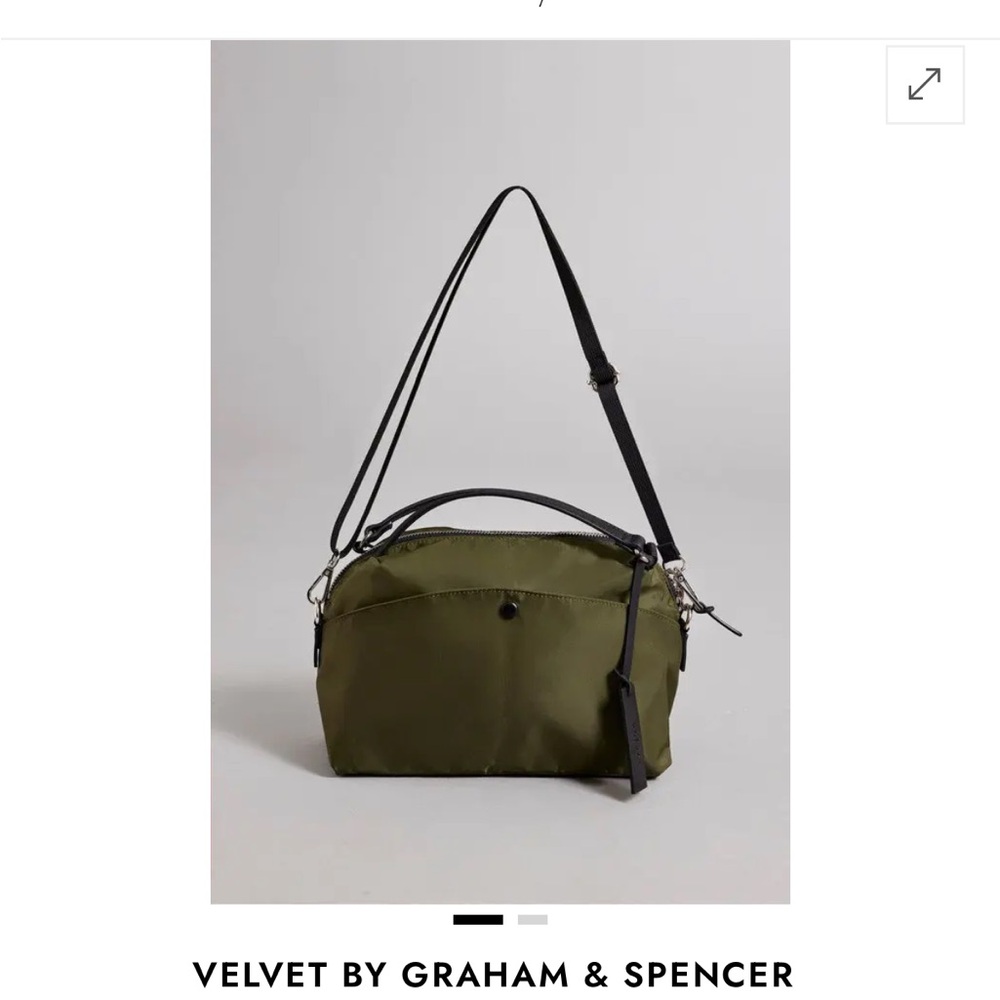 VELVET BY GRAHAM & SPENCER Nylon Crossbody Bag - Olive